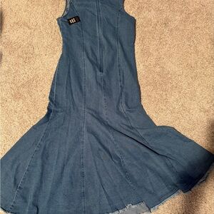 Ashley Stewart Blue Midi Dress